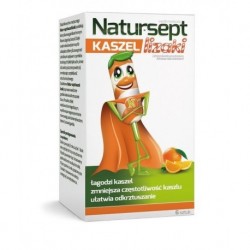 Natur-sept KASZEL lizaki o smaku pomaranczowym // Lagodzi kaszel,ulatwia odkrztuszanie,zmniejsza czestotliwosc kaszlu