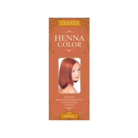 VENITA HENNA COLOR Ziolowy balsam koloryzujacy MIEDZIANY 7