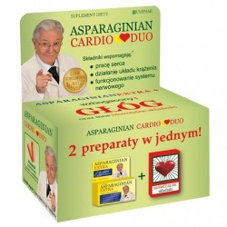 Asparaginian Cardio Duo / Wspomaga: prace serca, dzialanie ukladu krazenia,funkcjonowanie systemu nerwowego / 50 tab