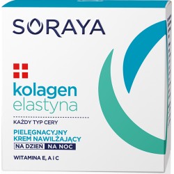 SORAYA KOLAGEN+ELASTYNA // pielegnacyjny Krem nawilzajacy // witaminy A, C, E // na dzien i na noc
