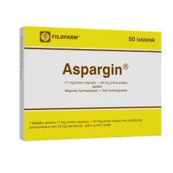 Aspargin magnesium & potassium extract 0.5gx 50tabl