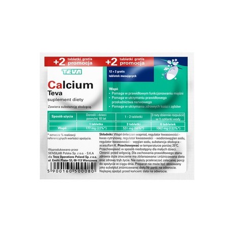 CALCIUM SUPLEMENT DIETY- 12 sztuk