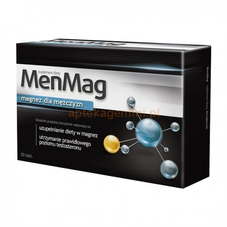 Men Mag //Magnez dla mezczyzn // Uzupelnienie diety w magnez, utrzymanie prawidlowego poziomu testosteronu / 30 tab