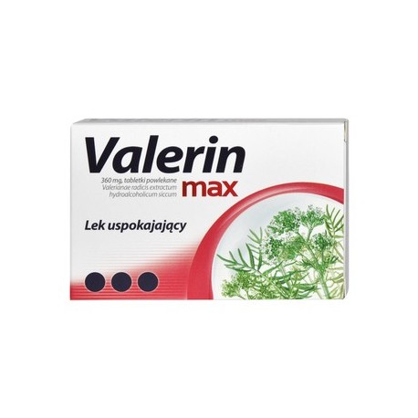 VALERIN MAX // Lek uspokajajacy // 10 tabletek powlekanych