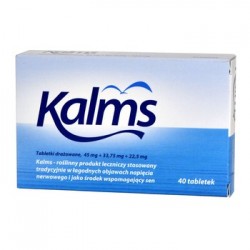 KALMS // Produkt leczniczy stosowany w lagodnych objawach napiecia nerwowego i jako srodek wspomagajacy sen // 40 tab