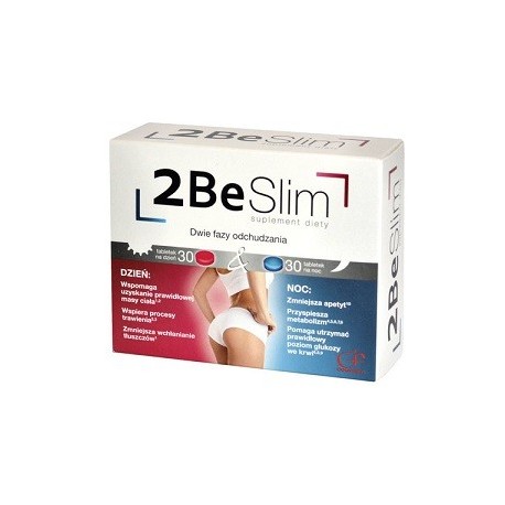 2 Be Slim Suplement diety / Dwie fazy odchudzania / 30 tabletek na dzien i 30 tabletek na noc