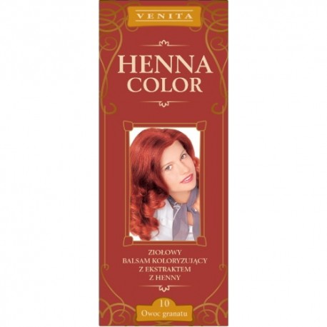 VENITA HENNA COLOR Ziolowy balsam koloryzujacy OWOC GRANATU 10