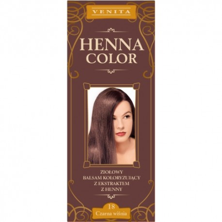 HENNA COLOR Ziolowy balsam koloryzujacy CZARNA WISNIA 18