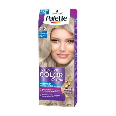 PALETTE INTENSIVE COLOR CREAM C10 Mrozny srebrny blond // Maksymalnie lsniacy kolor,rozjasniacz do 4 tonow