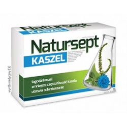NATUR-SEPT Kaszel // Lagodzi kaszel, zmniejsza czestotliwosc kaszlu, ulatwia odkrztuszanie // 18 pastylek do ssania