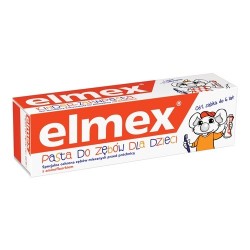 ELMEX-Pasta do zebow dla dzieci od 1 zabka do 6 lat / Specjalna ochrona zebow mlecznych przed prochnica z aminofluorkiem