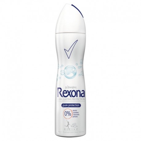 REXONA women Long lasting protection PURE PROTECTION //0% alkohol, parabens, colourants, perfume //48h Anti-Perspirant