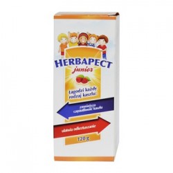 Herbapect Junior Syrop-syrop dla dzieci // Lagodzi kaszel,zmniejsza czestotliwosc kaszlu, ulatwia odksztuszanie // malinowy