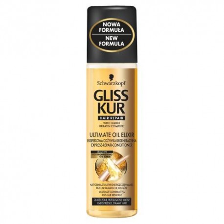 Gliss Kur Ultimate Oil Elixir// Ekspresowa odzywka regeneracyjna// Wlosy zniszczone, przesuszone