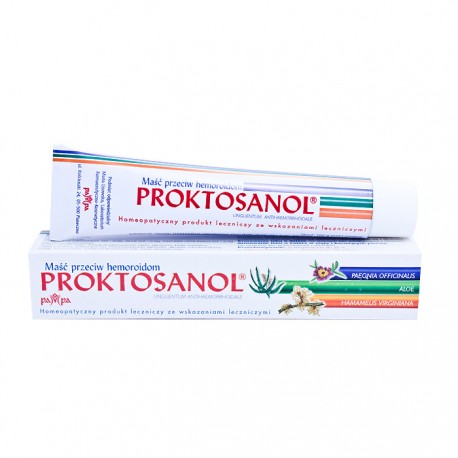 PROKTOSANOL masc przeciw hemoroidom/ Homeopatyczny produkt leczniczy ze wskazaniami leczniczymi / Masc na skore, 40g