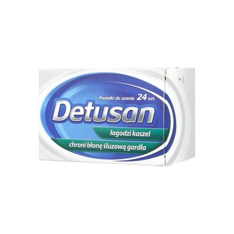 DETUSAN Dla osob palacych// Zmniejsza czestotliwosc odruchu kaszlowego// Lagodzi kaszel, chroni blone sluzowa gardla
