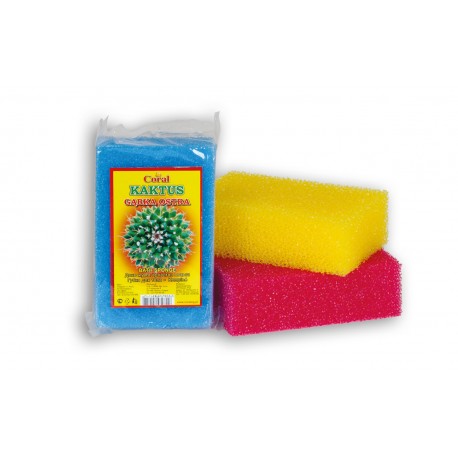 Gąbka kąpielowa-CORAL KAKTUS GĄBKA MASSAGE OSTRA