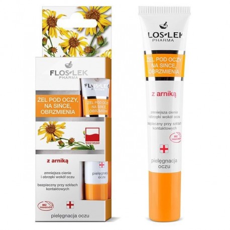 FLOSLEK z arnika Zel pod oczy na since, obrzmienia // Zmniejsza cienie i podpuchniecia wokol oczu // TUBA