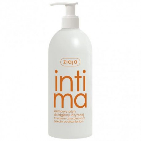 Ziaja INTIMA kremowy plyn do higieny intymnej z kwasem askorbinowym // przeciw podraznieniom // dozownik 500 ml