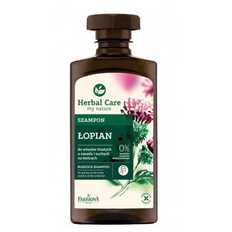 Farmona Herbal Care // Szampon LOPIAN do wlosow tlustych u nasady i suchych na koncach / 0% barwnikow,parabenow