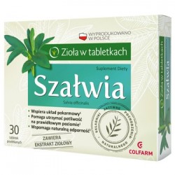 SZALWIA Ziola w tabletkach // Wspiera uklad pokarmowy,pomaga utrzymac poltiwosc na prawidlowym poziomie,wspomaga odornosc