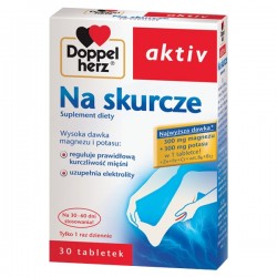 DOPPELHERZ AKTIV NA SKURCZE // Wysoka dawka magnezu i potasu:reguluje prawidlowa kurczliwosc miesni,uzupelnia elektrolity