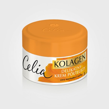 CELIA KREM NAGIETKOWY Z KOLAGENEM // Delikatny krem poltlusty // Cera normalna i sucha // na dzien i na noc