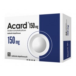 Acard 150 mg// Tabletki dojelitowe 150 mg// 30 tabletek dojelitowych