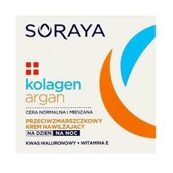SORAYA Kolagen+Argan // Nawilzajacy krem przeciwzmarszczkowy na dzien i na noc // Kwas hialuronowy
