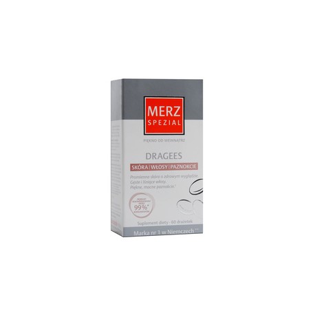 Merz Spezial DRAGEES Suplement diety // Swieza, promienna skora, Geste,lsniace wlosy, Mocne i piekne paznokcie // 60 drazetek