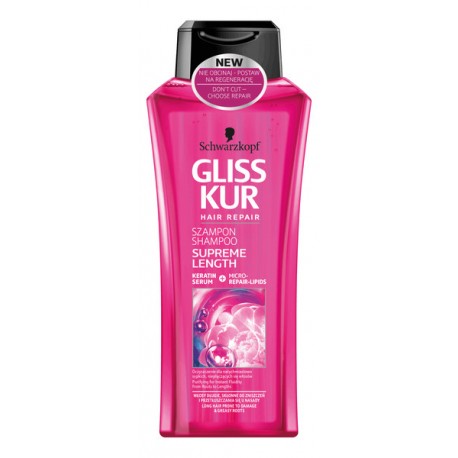 Schwarzkopf Gliss Kur // SZALMPON SUPREME LENGTH // Wlosy dlugie, sklonne do zniszczen i przetluszczania sie u nasady