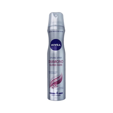 Nivea DIAMOND GLOSS Lakier do Wlosow Extra Strong 4 // 24h utrwalenia + diamentowy blask