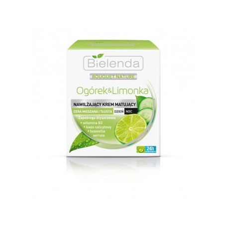 Bielenda Ogorek&Limonka// Nawilzajacy krem matujacy Cera mieszana i tlusta DZIEN/NOC