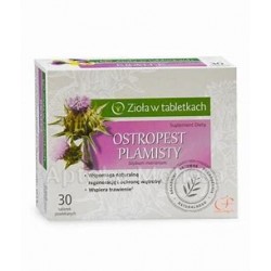 OSTROPEST Plamisty 80mg // Ziola w tabletkach // Wspomaga naturalna regeneracje i ochrone watroby, wspiera trawienie