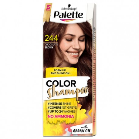 PALETTE COLOR SHAMPOO 244 Czekoladowy braz