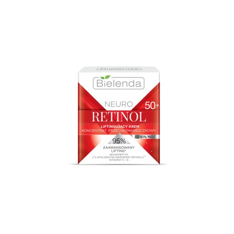Bielenda Neuro Retinol 50+ / Liftingujacy KREM- koncentrat przeciwzmarszczkowy dzien/noc / 95% zaawansowany lifting