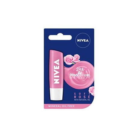 NIVEA SOFT ROSE // Pielegnujaca pomadka do ust // Pielegnuje i podkresla piekno ust