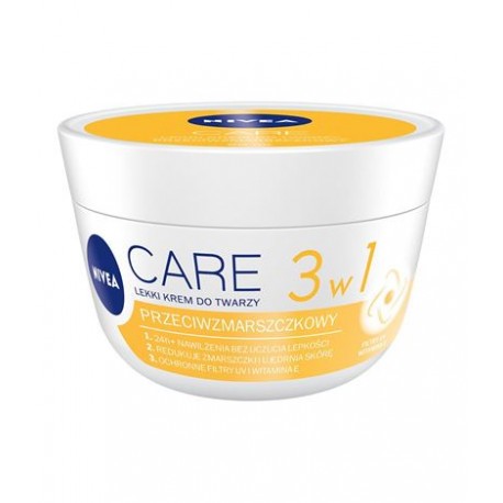 Nivea Care // Lekki krem przeciwzmarszczkowy //Filtry UV, Witamina E // Kazdy typ cery // 100ml