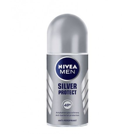 NIVEA MEN anti-perspirant roll-on // SILVER PROTECT 48h / Antybakteryjna ochrona