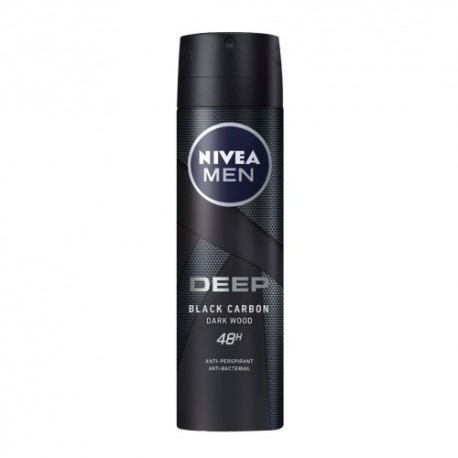 NIVEA MEN DEEP BLACK CARBON  DARK WOOD ANTI-PERSPIRANT 150 ML