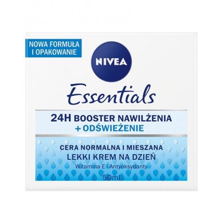 NIVEA / Odswiezajacy krem nawilzajacy na dzien cera normalna i mieszana / Zapewnia glebokie nawilzenie / Witamina E i Hydra IQ