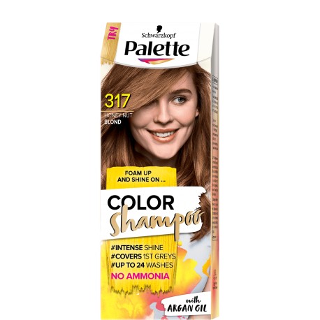 Palette COLOR SHAMPOO 317  Orzechowy Blond 7-554 //  with ARGAN  OIL //  NO AMONIA