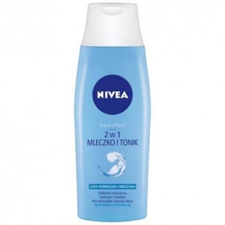 NIVEA // Mleczko i Tonik 2w1// cera normalna i mieszana // witamina E i hydra IQ /Gleboko oczyszcza,tonizuje i nawilza