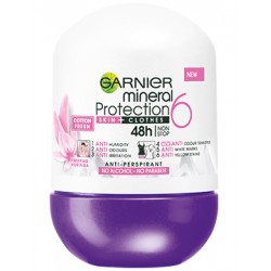 GARNIER mineral protection 5 //SKIN+CLOTHES // Anti-perspirant roll on 48h / no alcohol, no paraben / Cotton fresh