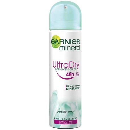 GARNIER mineral UltraDry INTENSIVE DRY PROTECTION 48h NON STOP // ANTI-PERSPIRANT // no alkohol, no paraben