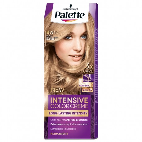 PALETTE INTENSIVE COLOR BW12 Jasny blond Nude // dluga intensywnosc koloru // 3 x ochrona: keratyna, panthenol, nutri-oil