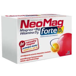 NeoMag RORTE D3 // naturalny magnez 2000 j.m.+ witamina B6 i witamina D3 // 50 tabletek