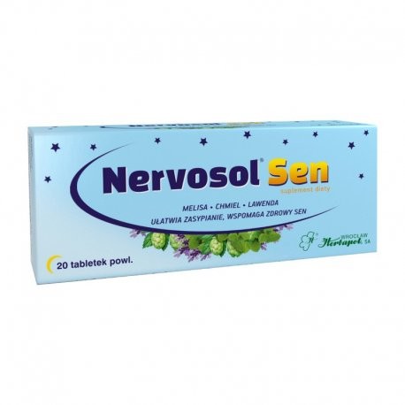 Nervosol SEN // ulatwia zasypianie, wspomaga zdrowy sen // 20 tabletek