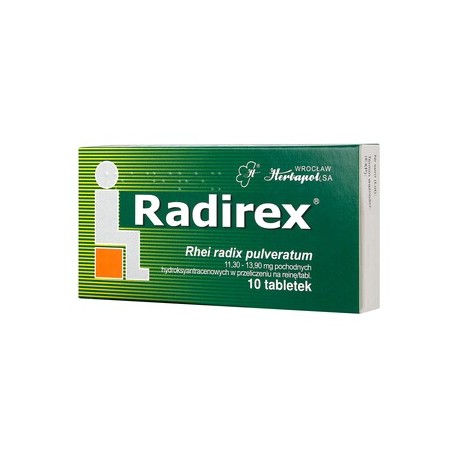 Radirex (Rhei radix pulveratum ) //  10 tabletek