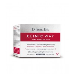 Dr Irena Eris CLINIC WAY 5 // DERMOKREM GLOBALNIE REGENERUJĄCY 5°-ultra sensitive skin  NA NOC  // 50 ml.